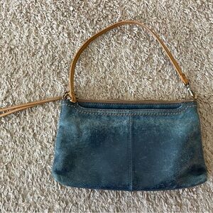 Hobo International Genuine Leather Handbag in blue with paisley interior